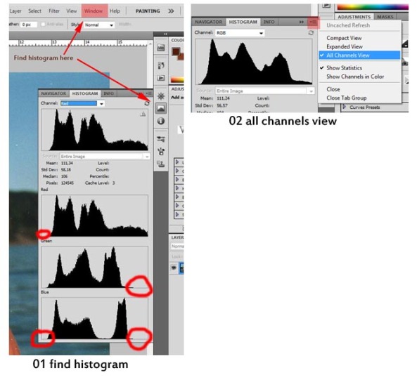 01 find histogram - 02 all channels view