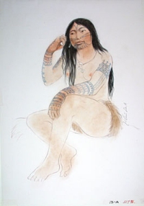 Inuit women often underwent painful tattooing in the belief that they would not find peace in the afterlife without tattoos.Credit: Atelier Frédéric Back.