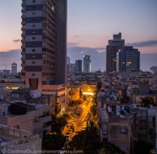 Tel Aviv nightscape.