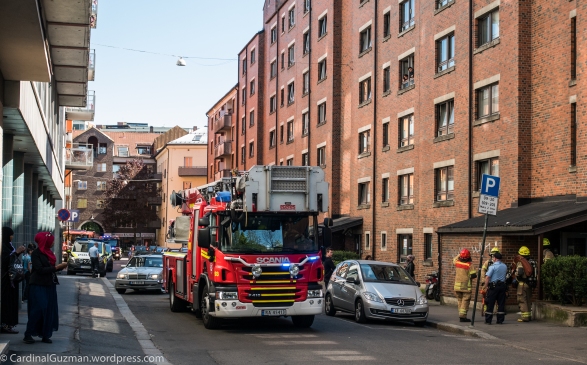 Firefighters respond to a false alarm at Grønland.