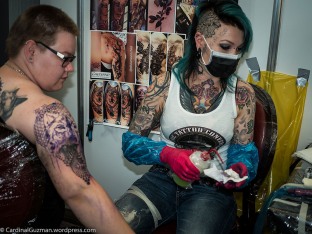 Tattoo artist Olivia Moonchild from Twin City Tattoo.