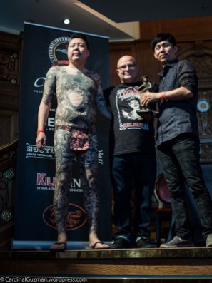 Tattoo model with Julian Carson & George Chou.