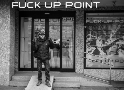 Fuck Up Point in Oslo's city center.