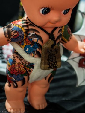 Doll decorated by Diau Cherng Tattoo